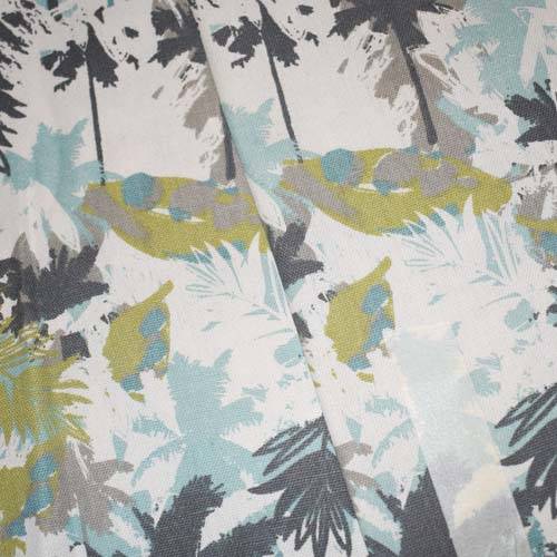Olive/Gray/Multi Abstract Palm Printed Canvas Decor Fabric DFW58994