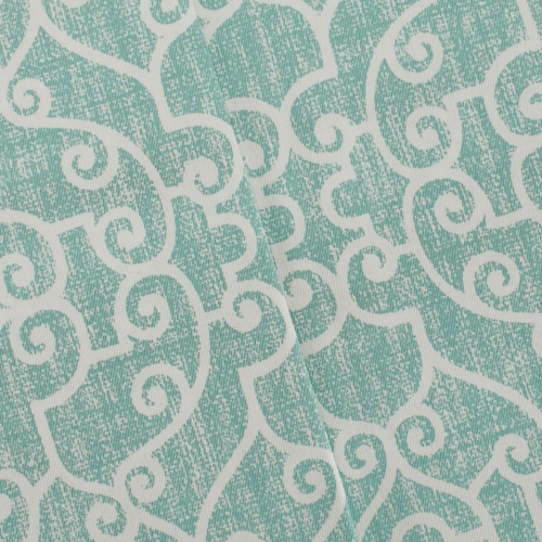 Teal/White Premier Fancy Trellis Printed Twill Decor Fabric