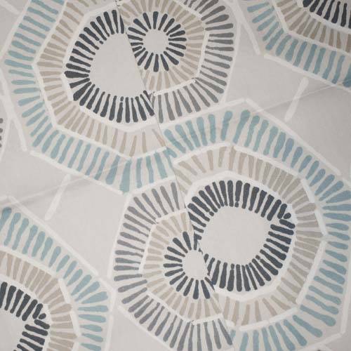 Beige/Multi Premier Abstract Hex Print Twill Decor Fabric DFW59106