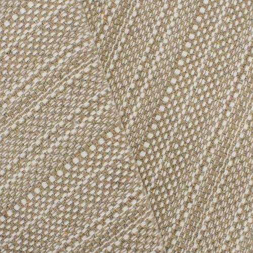 White/Taupe Beige Textured Stripe Woven Decorating Fabric DFW59139