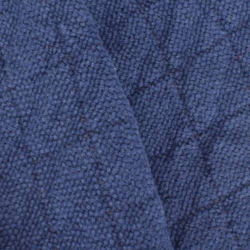 Deep Blueberry Diamond Cloque Linen Home Decorating Fabric DFW59142