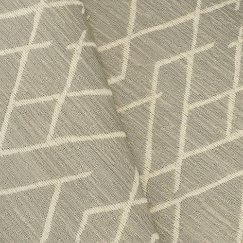 Gray/Mist Abstract Diamond Criss-Cross Jacquard Decor Fabric DFW59157