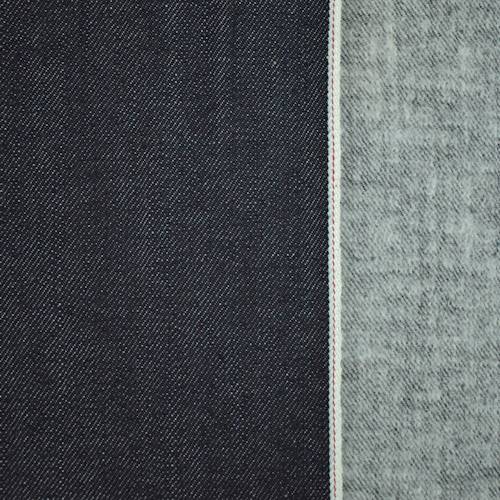 *1 1/4 YD PC--Night Navy Cotton Flannel Back Japanese Selvedge Denim