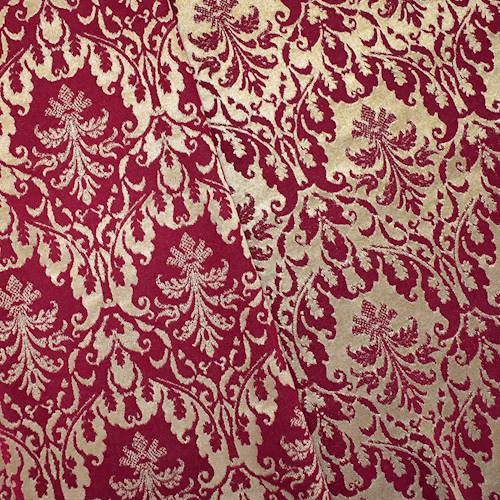 Red/Gold Baroque Stretch Brocade 71098