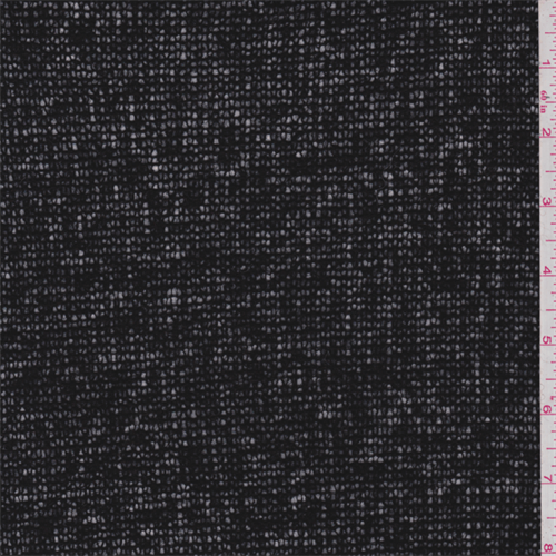 *1 YD PC--Tuxedo Black Wool Blend Sweater Knit