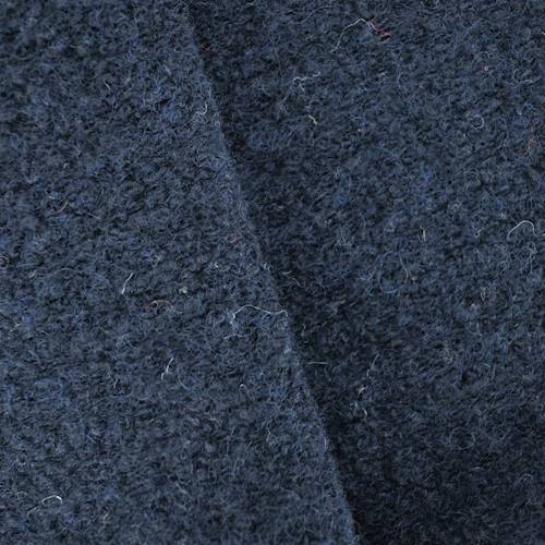 *2 1/2 YD PC--Midnight Navy Blue Wool Blend Boucle Knit Jacketing
