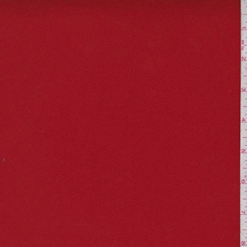 *3 YD PC--Poppy Red Wool Blend Twill Jacketing