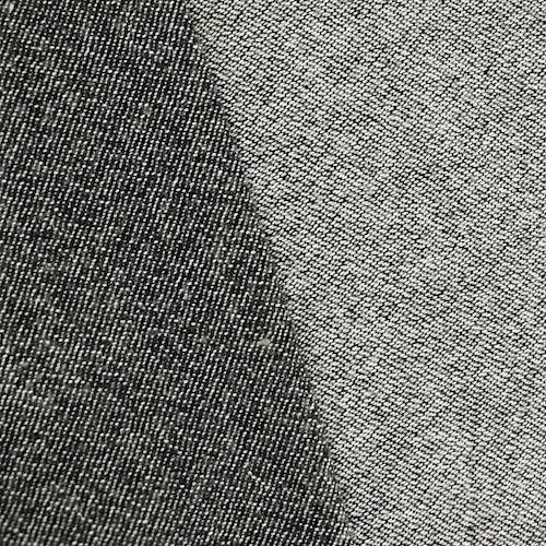 Black/White Wool Blend Twill Woven Jacketing 71024