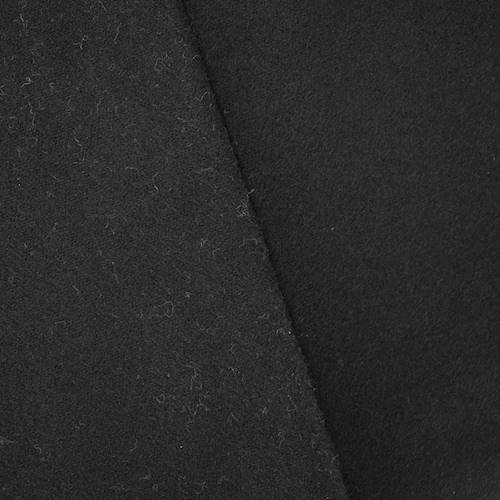 Pitch Black Wool Blend Brushed Jacketing 71026