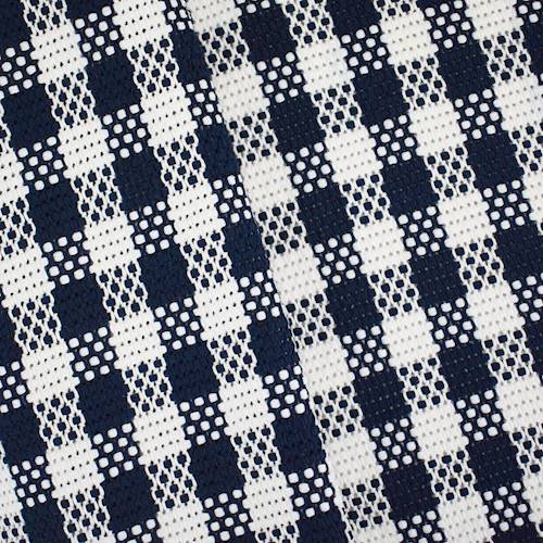 Black/White Textured Checkered Woven Jacketing 71031