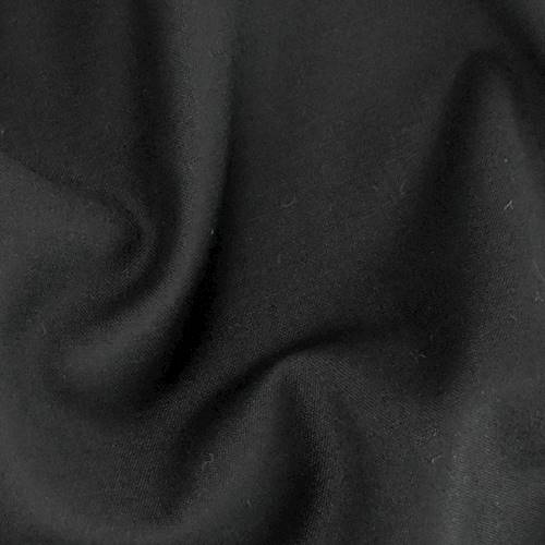 True Black Wool Blend Plain Woven Shirting 71037