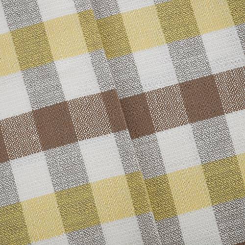 Brown/White/Yellow Checkered Plaid Woven Jacketing 71042