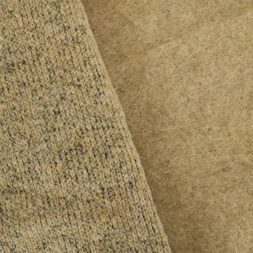 Oat Beige Textured Fleece Back Knit 71065