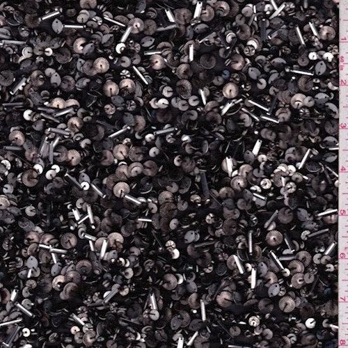 Black/Nickel Sequin Chiffon