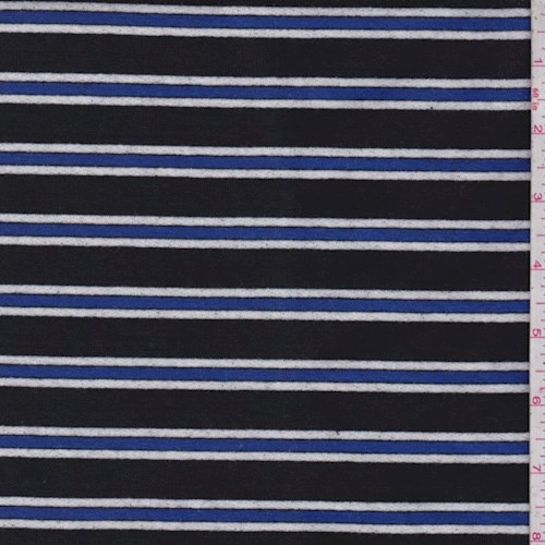 Black/Royal Stripe Sweatshirt Fleece