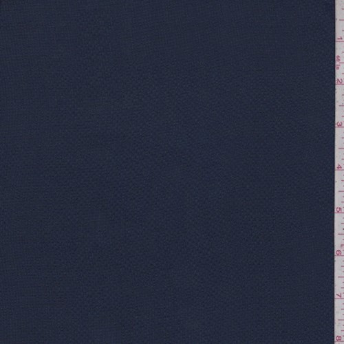 Ink Blue Mini Grid Silk Chiffon