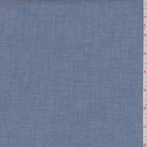 Dark Powder Blue Brushed Cotton Oxford