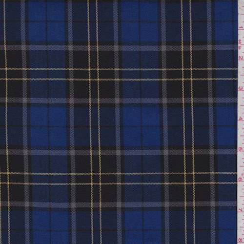 Royal/Slate Tartan Plaid Suiting