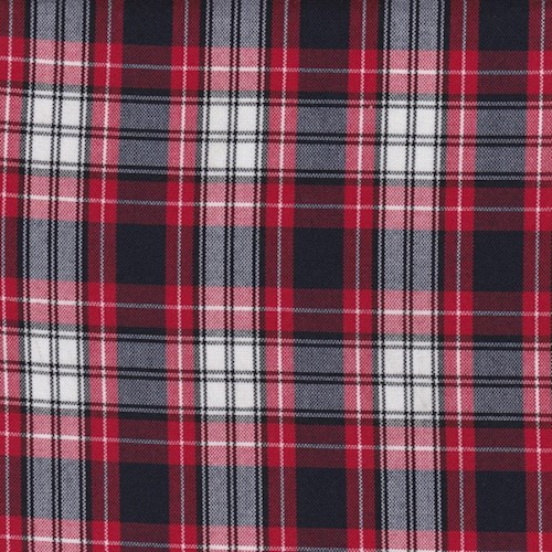 Dark Navy/Cherry/White Red Plaid Suiting