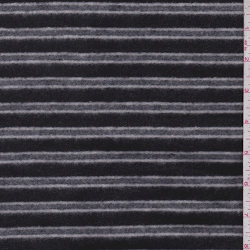 Black/Charcoal Stripe Sweatshirt Fleece
