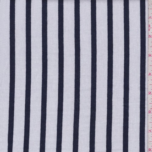White/Midnight Stripe Sweatshirt Fleece
