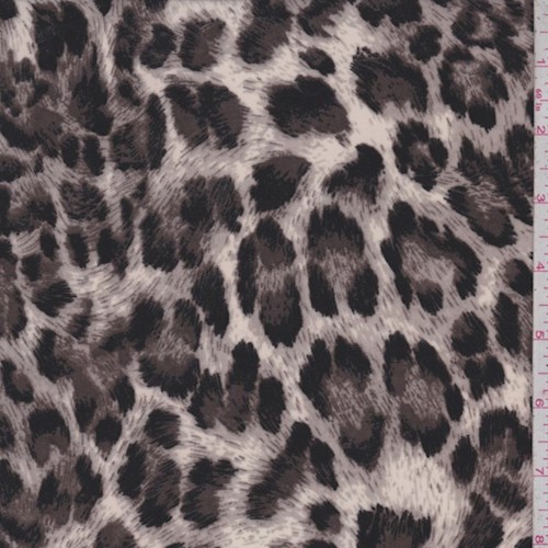 Pale Taupe/Brown Cheetah Print Activewear Knit