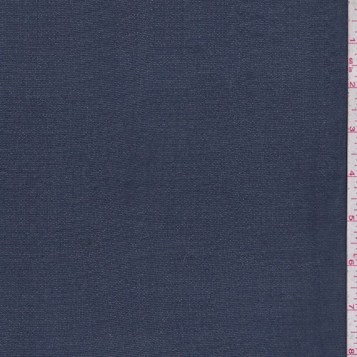 Carbon Blue Mini Grid Silk Chiffon