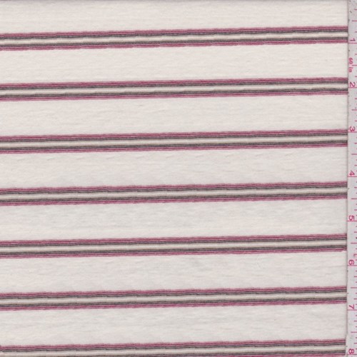 Cream/Red/Caramel Stripe Jersey Knit