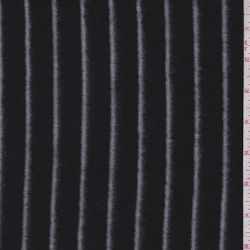 Black/White Stripe Jersey Knit Fleece