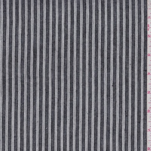 Black/White Stripe Linen Blend