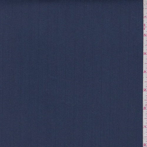 Navy Blue Polyester Twill Suiting