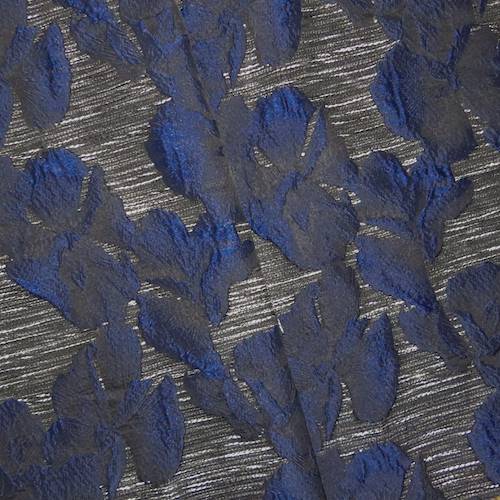 Blue/Black/Multi Textured Floral Matelasse Jacketing 71125