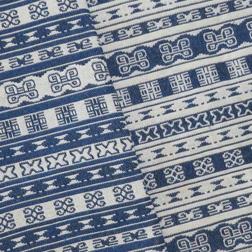 Blue/White/Black Tribal Stripe Jacquard Jacketing 71139