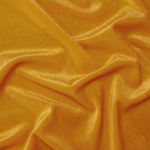 Sunflower Yellow Semi-Opaque Pile Stripe Velvet Knit 71162