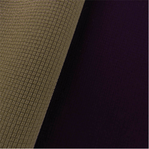 *3 1/2 YD PC--Gridded Soft Shell Fleece - Mulberry Purple/Hazelwood Beige