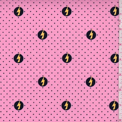 Pink "Power Shield" Print Cotton