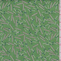Green "Birthday Matches" Print Cotton 