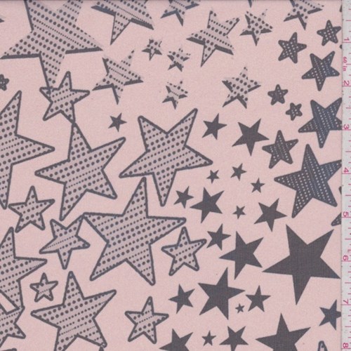Antique Rose/Slate Star Silk Chiffon