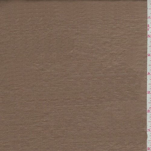 Pale Copper Brown Silk Shantung Satin