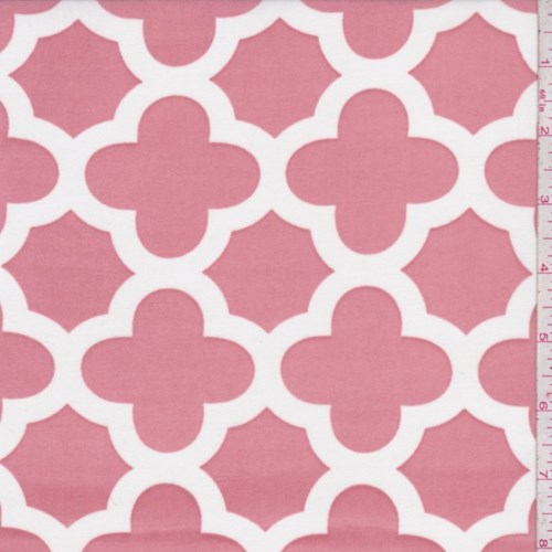 Clay Pink Quatrefoil Print Activewear Knit