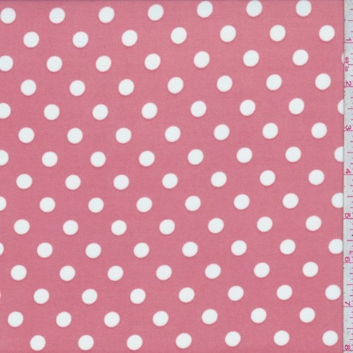Clay Pink Dot Print Activewear Knit