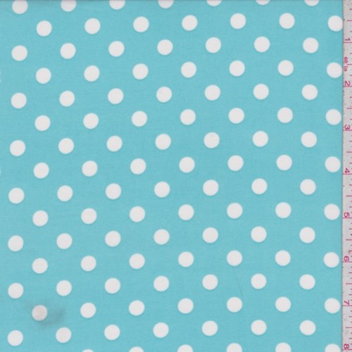Turquoise Dot Print Activewear Knit