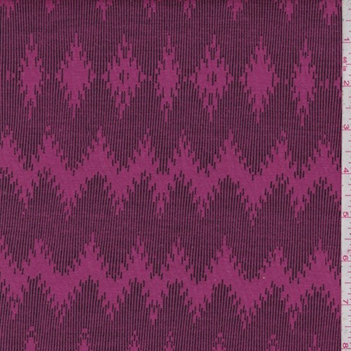 Magenta Diamond Chevron Jacquard Double Knit