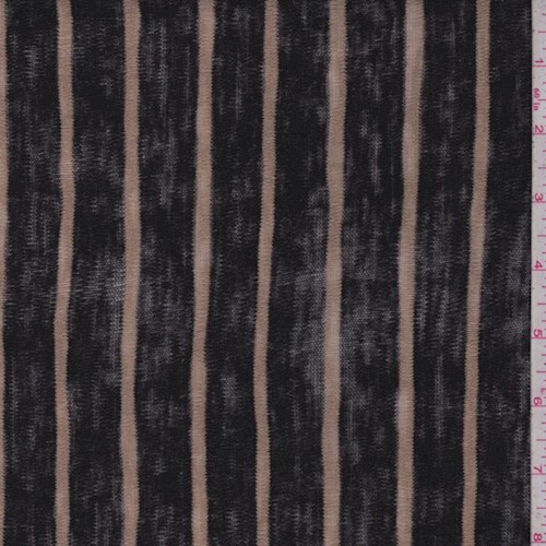 Black/Tan Stripe Sweater Knit
