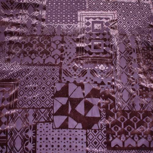 Chocolate Brown Abstract Geometric Burnout Velvet Knit 71223