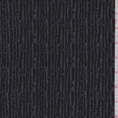 Black/Stone Abstract Stripe Double Knit