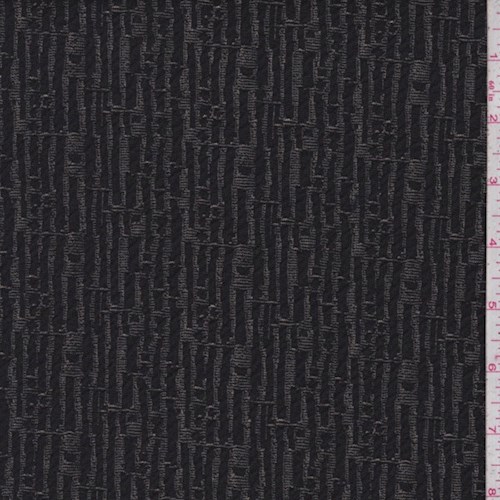 Black/Beige Abstract Stripe Double Knit