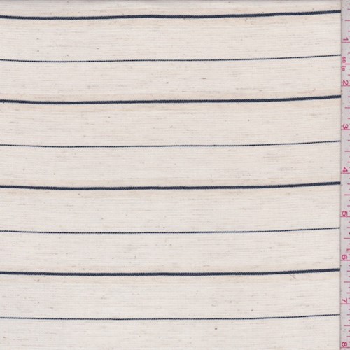 Oatmeal/Hunter Stripe Linen Blend