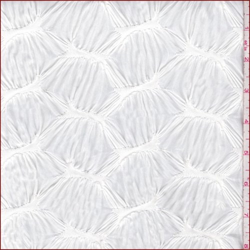 White Puckered Tricot Knit