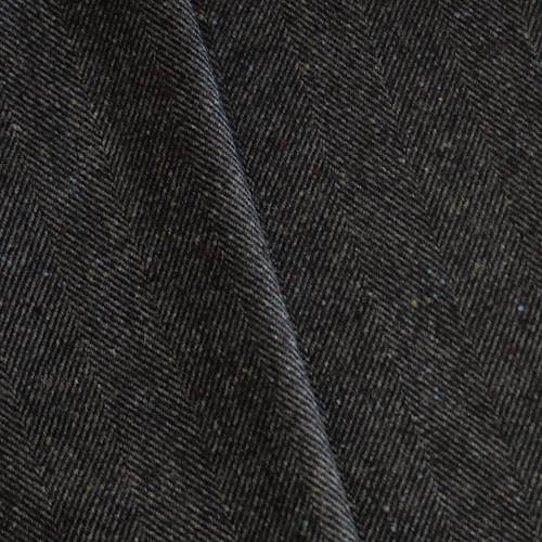 Black/Taupe/Multi Wool Blend Herringbone Jacketing 71273